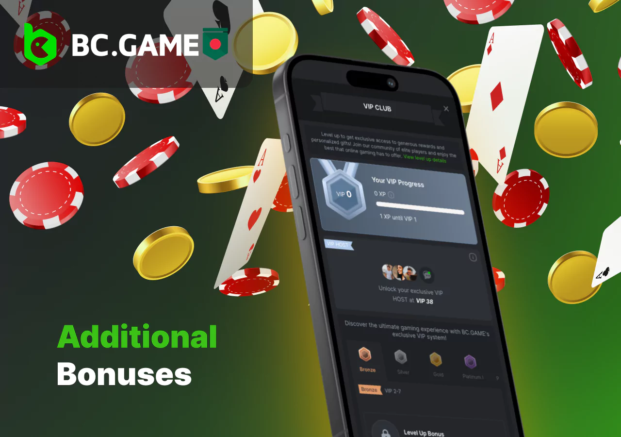 Additional bonuses for users of the bookmaker's platform