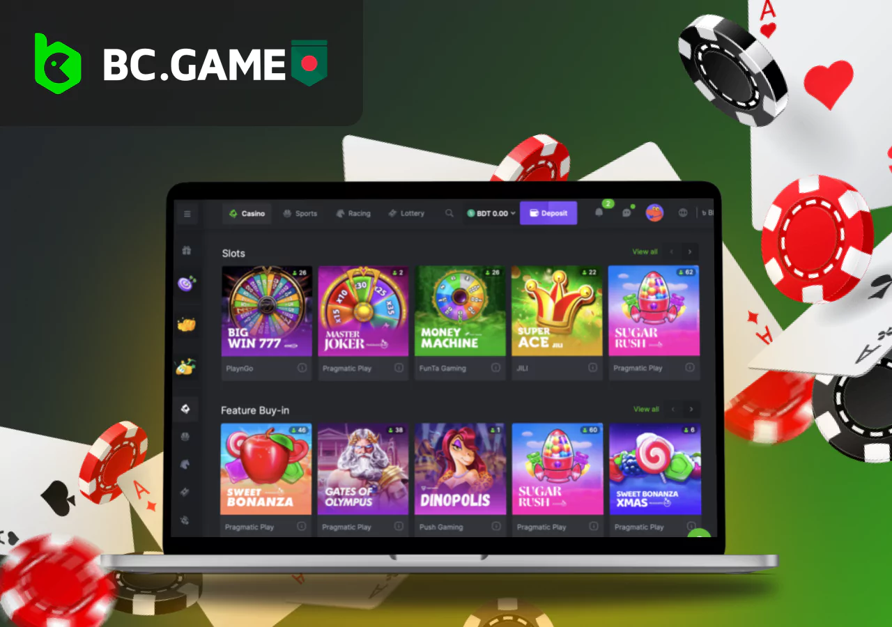 A collection of casino games from a trusted bookmaker