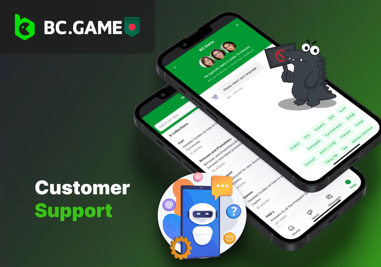 Customer support for the BC Game online platform in Bangladesh
