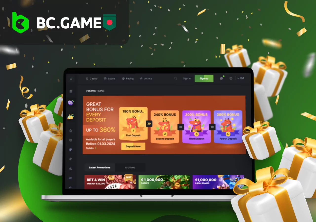 Welcome bonus for new users at BC Game Bangladesh