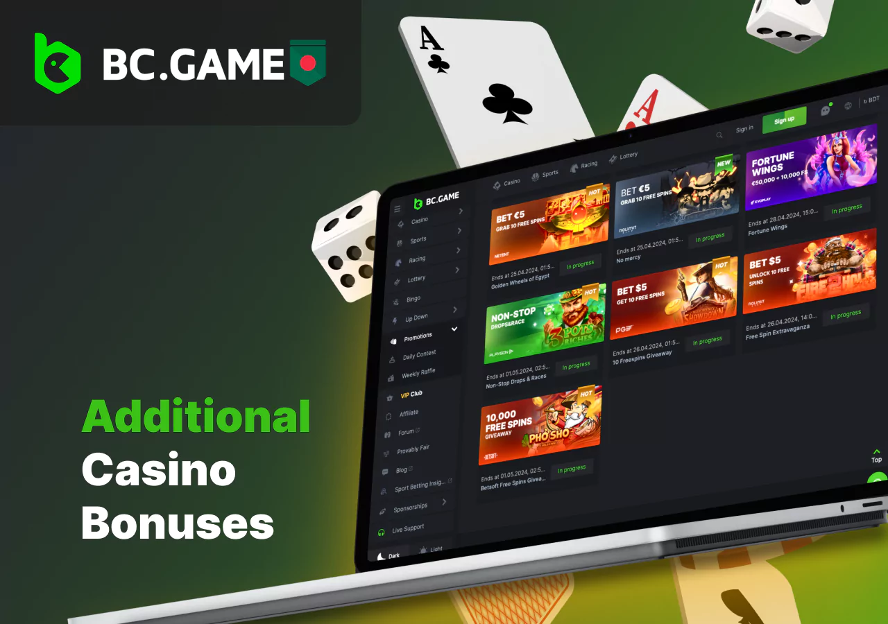 Additional bonus offer on casino games