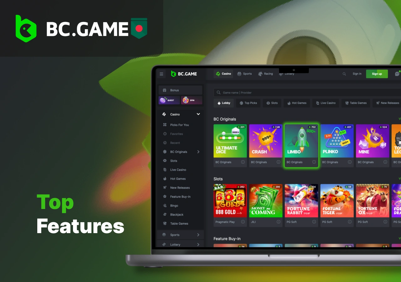 Features of Limbo game on the bookmaker's platform