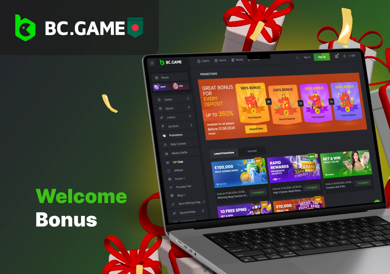 Welcome bonus for new online casino users